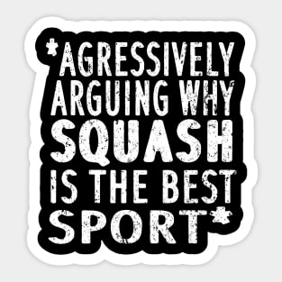 Squash sport saying double hall squash racket Sticker